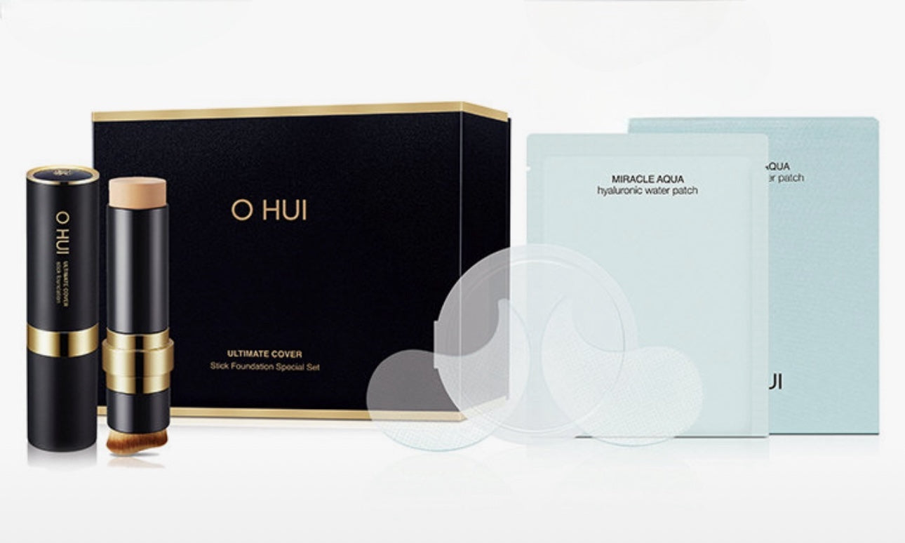 O HUI Ultimate Cover Stick Foundation  Special Set 01 Milk Beige