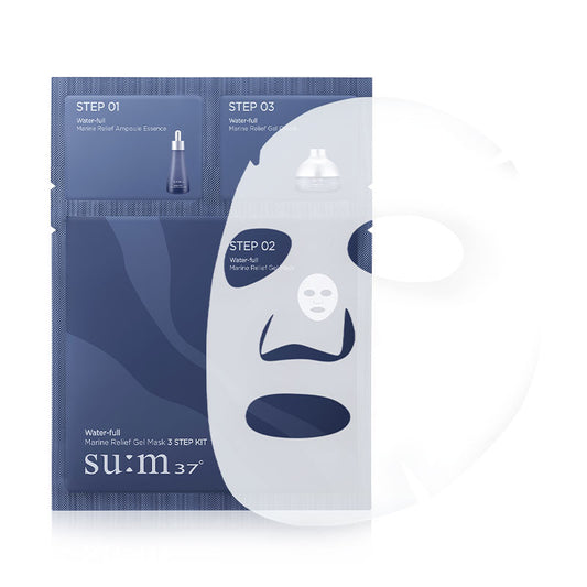 Zestaw SU:M37 Water-full Marine Relief Gel Mask 3-step kit